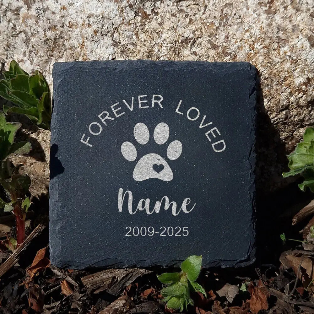 Personalized Dog Memorial Garden Stone Pet Loss Gifts Pet Keepsake Dog Sympathy Gift Pawprint Memorial Stone
