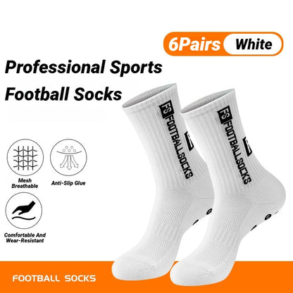 6Pairs Non Slip Grip Socks For Men Women Football Basketball Baseball Rugby Soccer Cycling Running Hiking Tennis Skateboard