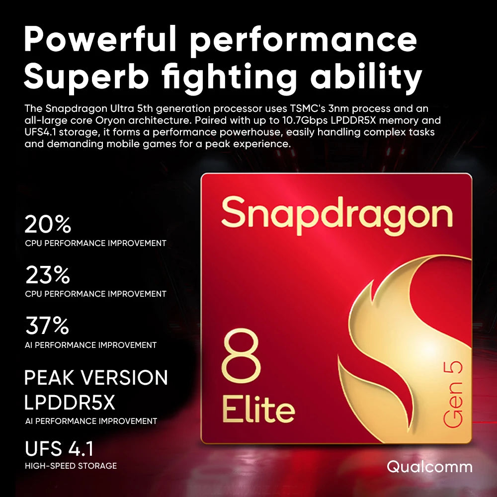 Global Version Zte Nubia Z80 Ultra 5g Snapdragon 8 Elite Gen 5 7200Mah 6.85'' 144Hz Oled Display 90W Fast Charging 64Mp+50Mp Ai