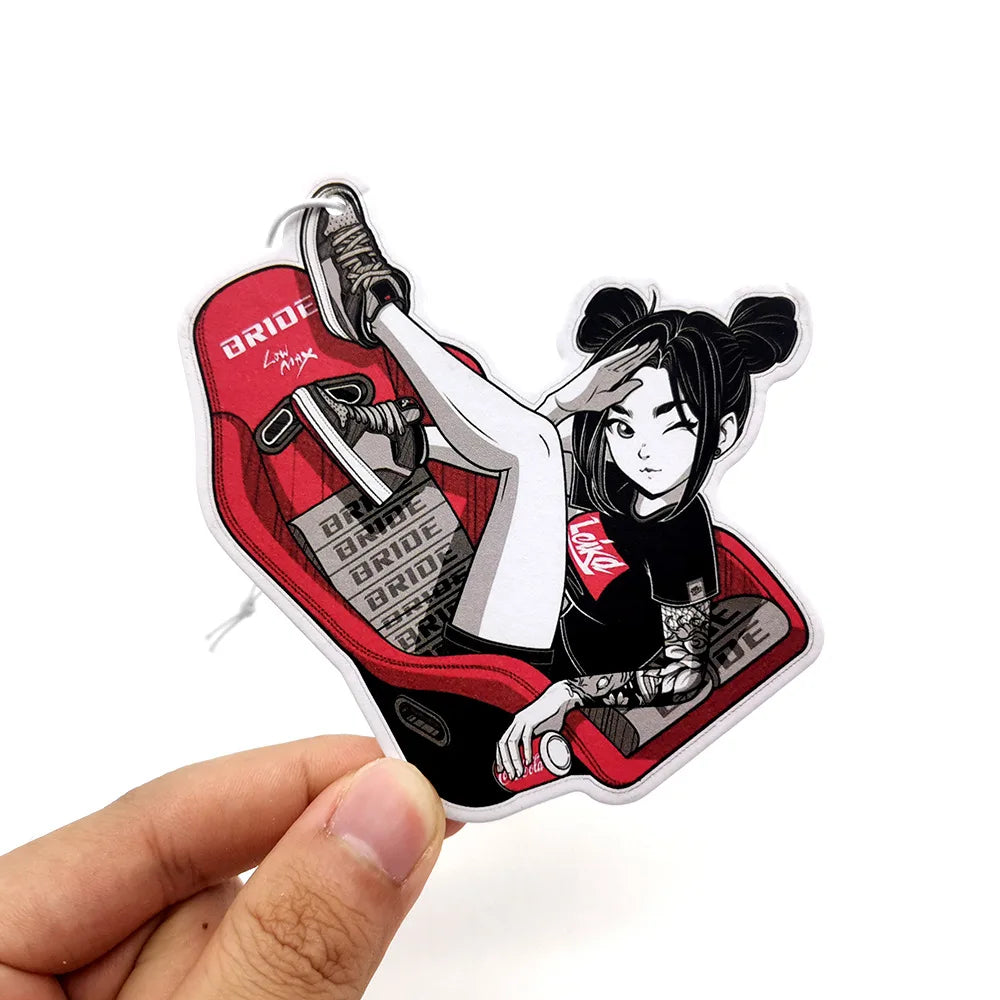 Car Air Freshener Perfume JDM Decoration Rearview Mirror Pendant Hanging Ornament JK Anime Girls Sex Lady For Auto Accessories