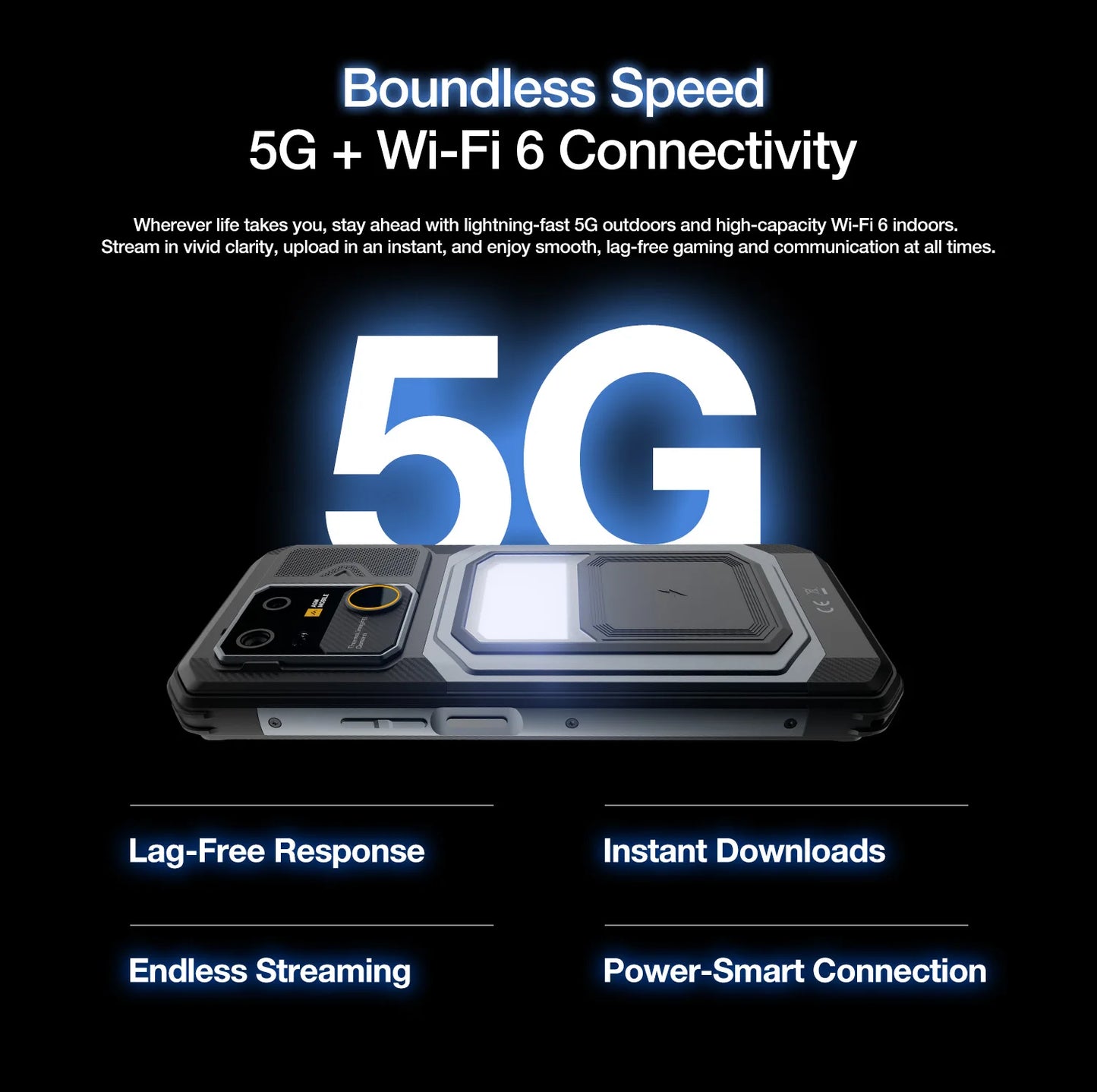 AGM G3 5G Rugged Phone 24GB(12+12) 512GB Wireless Charging 10000mAh Phone 6.72' 120Hz Dimensity 7300 Android15 Camping Light