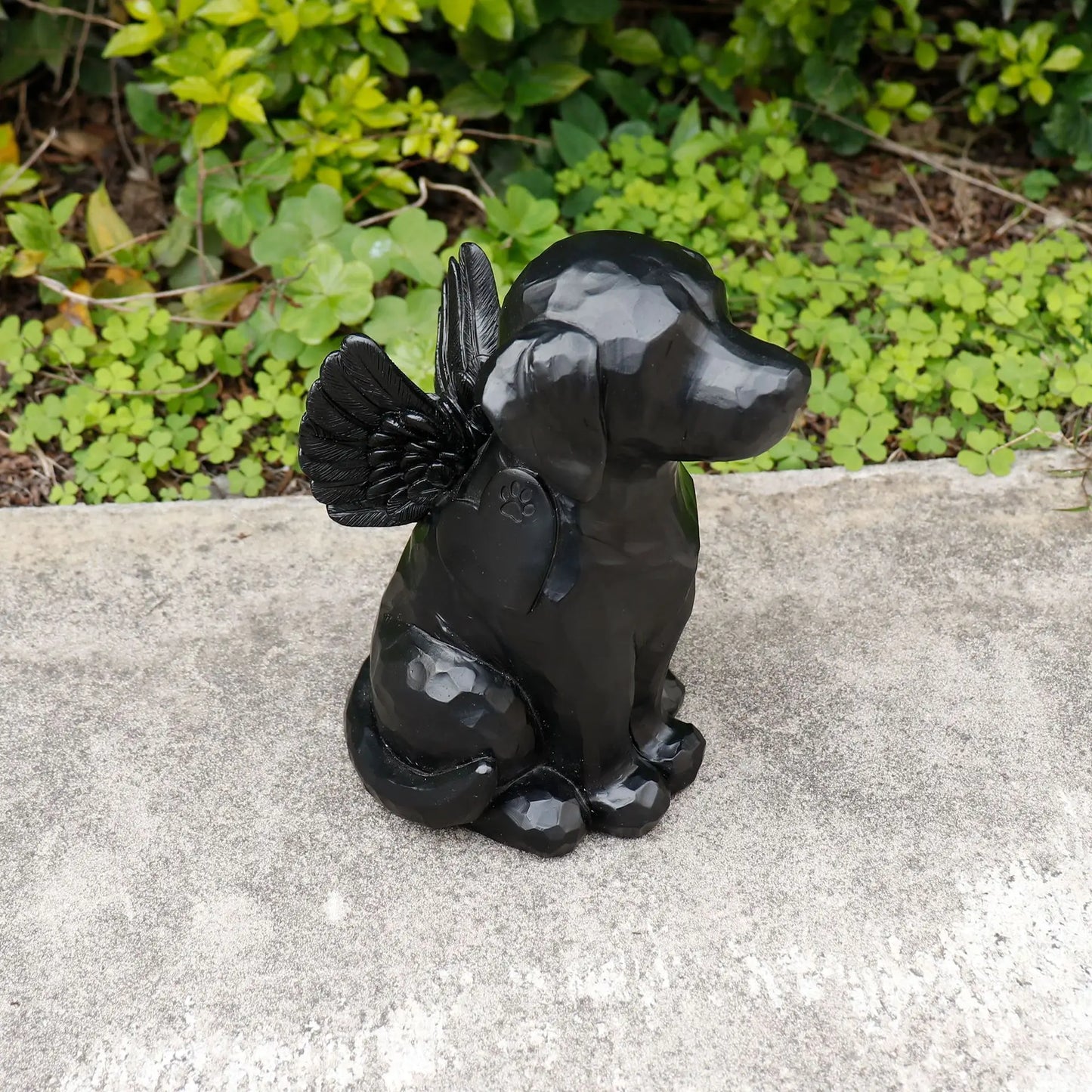 Hot-selling Standing Cat and Dog Urn Amazon Explosion Black Angel Pet Commemorative Urn Sealed Pet Ashes Urn Storage Box
