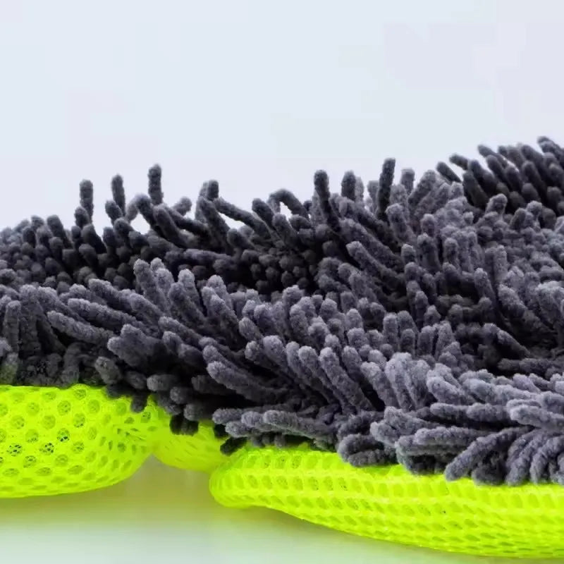 Car Wash Gloves Microfiber Wipe Car Sponge Scratch Free Car Wash Cleaning Coral Velvet Double-Sided Cleaning Tool