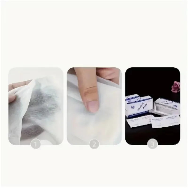 Alcohol Swabs for Skin 75% Wound Disinfection, Convenient to Carry Outdoor Sports Disaster Essential First Aid Box Supplies