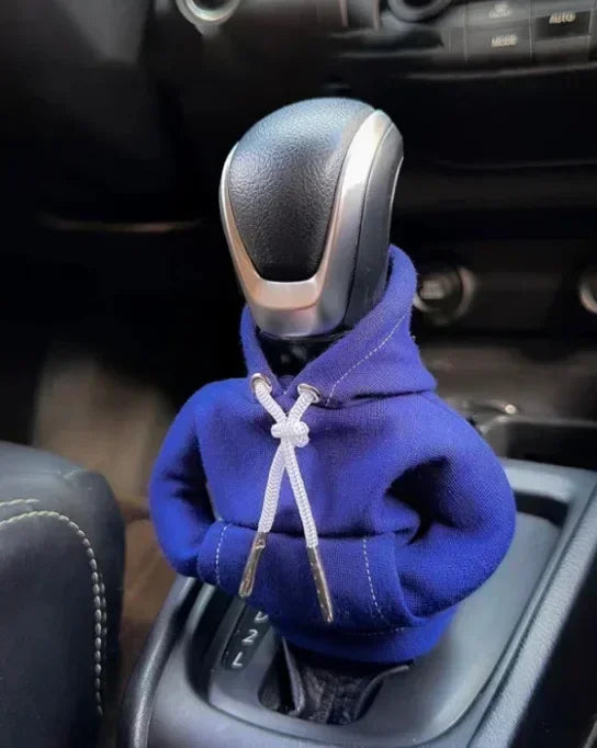 Car Hoodie Handle Shark Cute Hoodie Car Gear Shift Knob Cover Short Plush Manual Handle Gear Auto Interior Accessories