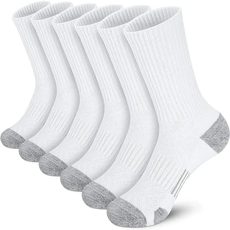 6 Pairs Men's Outdoor Gym Socks High Quality Comfortable Soft Ground-Gripping Football Large Size New Style