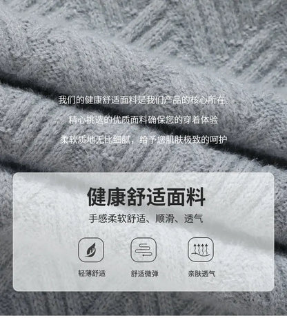 Warm Knitted Pullover 2025 New Winter Men's O-neck Casual Sweater High-quality Men's Pullover Clothing Size 4XL