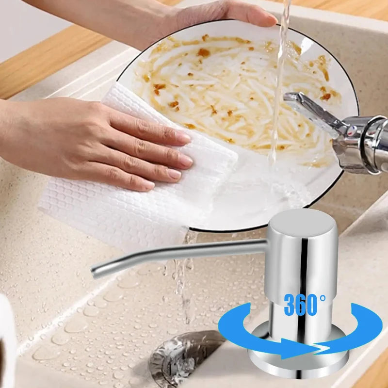 Soap Dispenser for Kitchen Sink, Kichen Sink Soap Dispenser,Extension Tube kit, Under Sink Soap Dispenser Pump, No Need More Ref