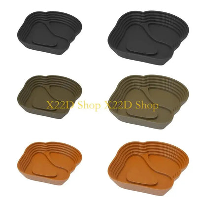 X22D Natural Reptiles Bathing Bowl Plastic Multiple Step Design Soaking Pool with Ramps For Turtles Feeding Habitat