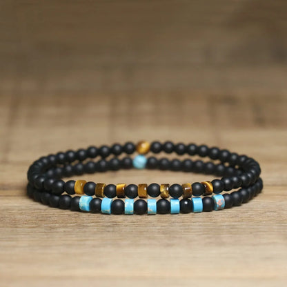 Fashion Mens Bracelet Natural Tiger Eyes Emperor Small Stone 4mm Beads Braclet Homme Accessories Bohemia Beach Jewelry Pulsera