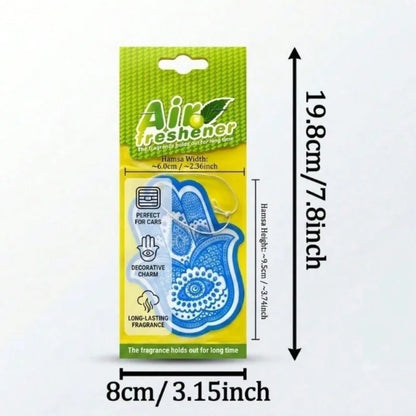 Hamsa Hand Pattern Hanging Car Air Freshener Assorted Fragrance Paper Scent Cards 5‑40 Pcs