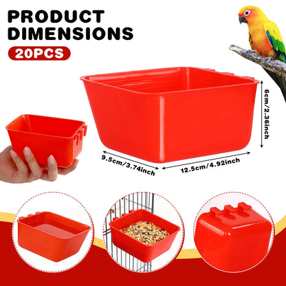 5/10/20PCS Chickens Feeder Hanging Plastic Chicken Coop Feeding Drinking Bowl for Poultry Duck Goose Bird Farm Animal Supplies