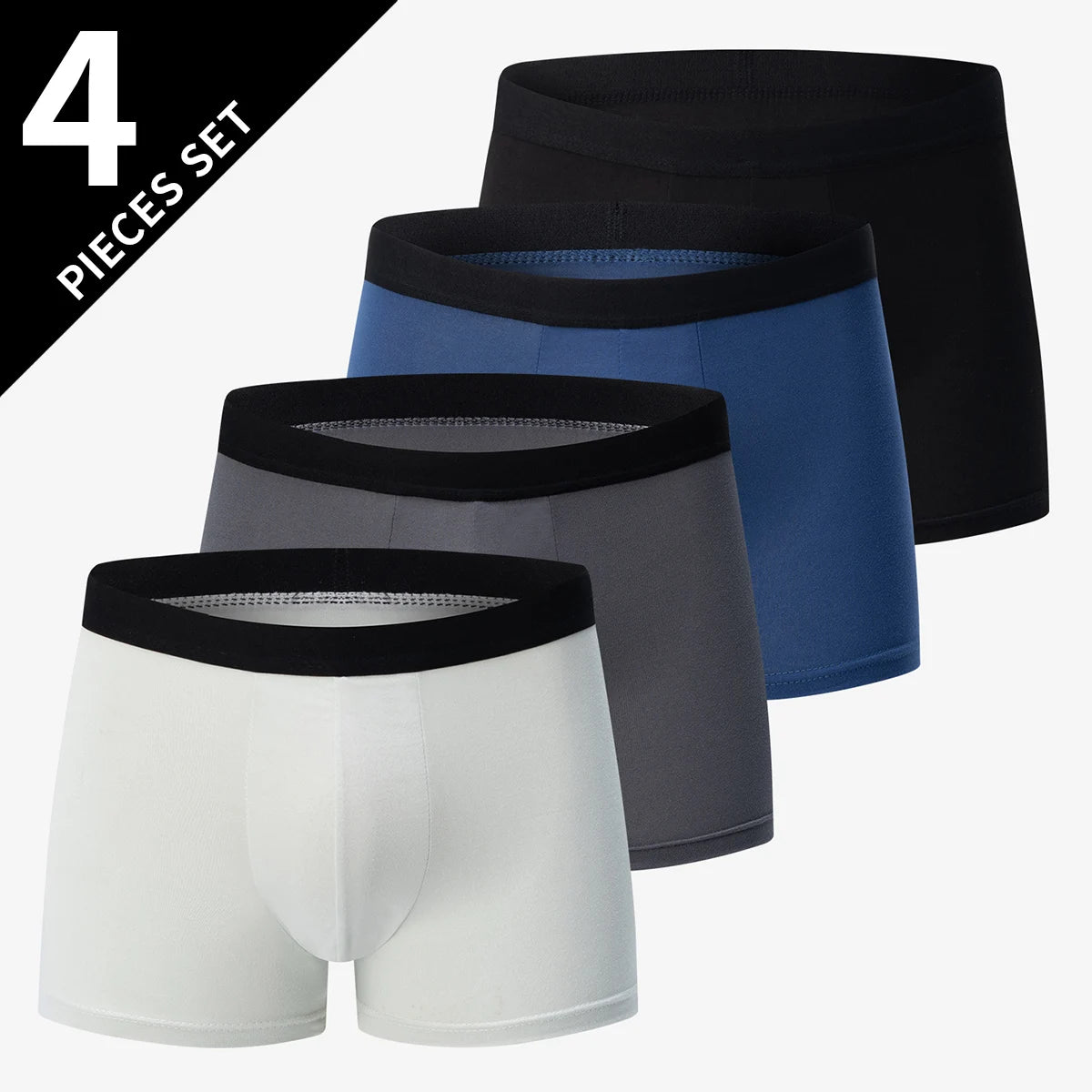 4/10piece Set Of European And American Men's Fashionable Printed Boxer Shorts Loose Oversized Elastic Waist Underwear Base Short