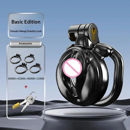 New Fashion SM Male Crossdressing Chastity Lock Pink Chastity Lock Adult Sex Toy Wholesale to Prevent Masturbation