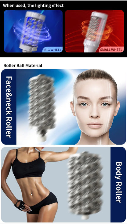 EMS Vacuum Inner Ball Roller 360° Rolling Machine: Cellulite Massage Weight Loss & Body Slimming Fat Removal Device