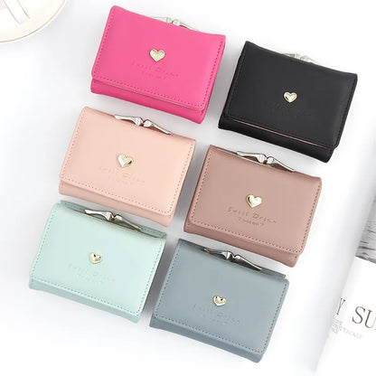 New Mini Short Women Wallets High Quality Coin Pocket Luxury Female Purses Card Holder Photo Holder Cute Wallet For Girls