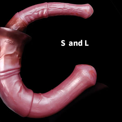 YOCY Long Horse Dildo Black Pink Silicone Anal Plug Fake Animal Penis Sex Toy For Women Men Masturbator