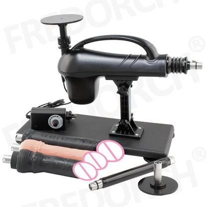 FREDORCH Sex Machines More Attachment Masturbating Pumping Sex Gun Adjustable with Dildo Couples Sex Toy Love Machine for Couple