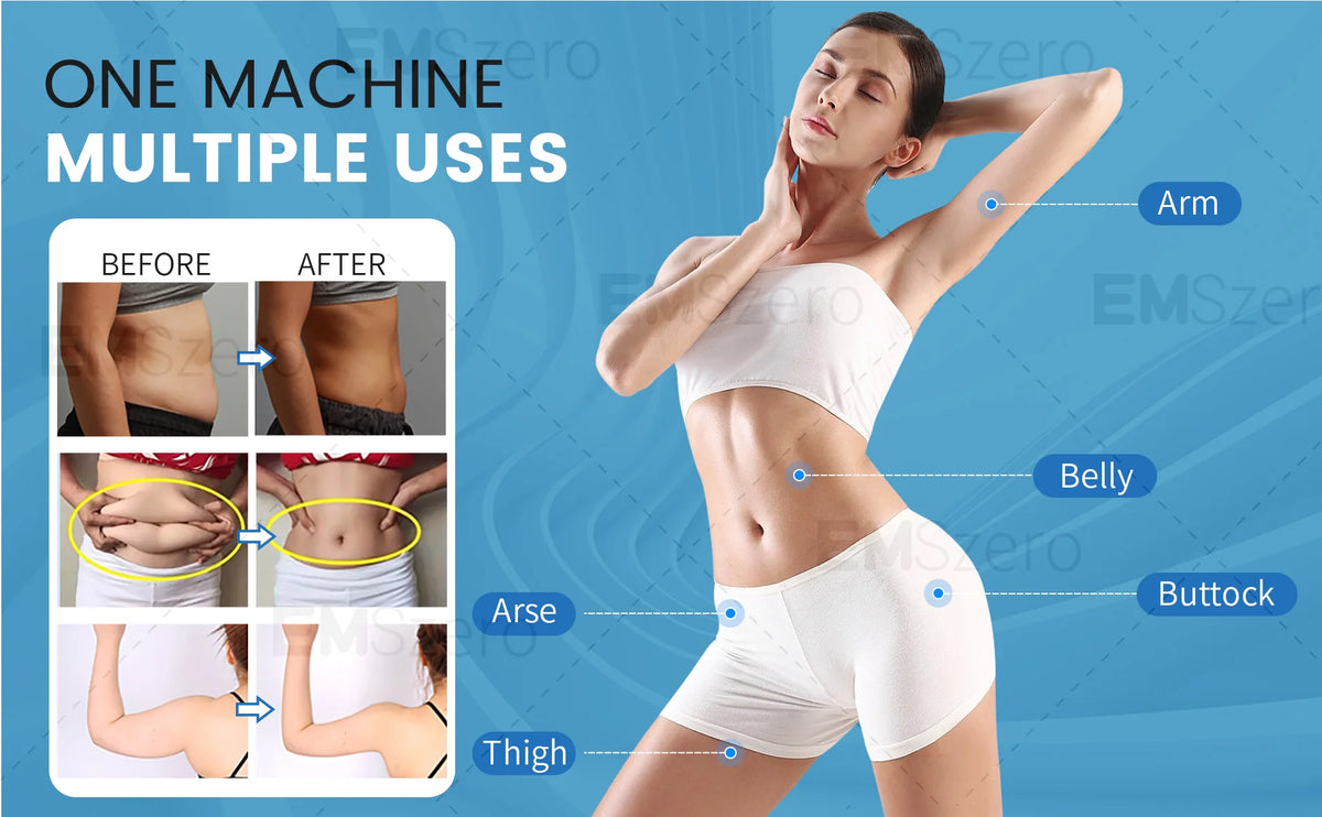 EMSzero 6500W 15Tesla Fat Removal Contouring Muscle Electric Stimulation Ems Body Sculpt Slimming Muslim Sets Machine
