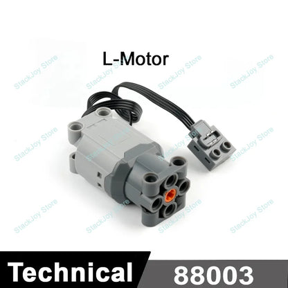 MOC Power Functions M/L/XL Motor Battery Box IR Remote Receiver for RC Car Robot Model Building Blocks Technical Modified Parts