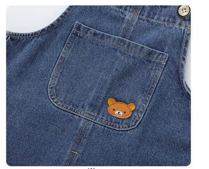 Soft Cotton Baby Boys Overalls Spring Autumn Kids Cartoon Long Pants Casual Girls Jumpsuits Children Clothes Suspender Trousers