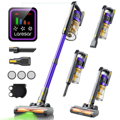 Laresar X11 Cordless Vacuum Cleaner 550W 55KPA Suction Power  Handheld Smart Home Dust Cup 60 Mins Runtime 3 Pcs Hepa Filte Set