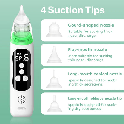 MAMIJOY  Electric Nasal Absorber Silent Baby Obstruction Rhinitis Cleaner Nasal Aspirator Nasal Mucus Cleaning Tool Fro Newborn