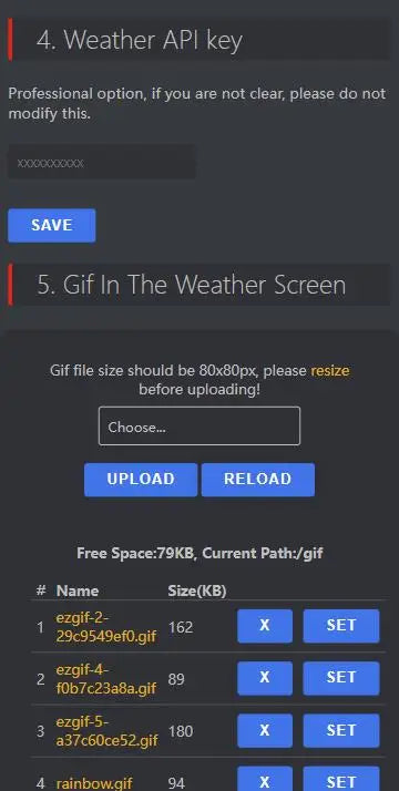 MINI Size Smart WIFI Weather Forecast Station Clock for Gaming Desktop Decoration. DIY Cute GIF Animations and Electronic Album