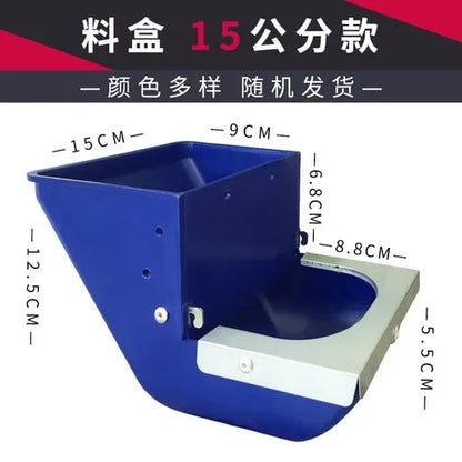 5PCS rabbit food box increases rabbit food box, rabbit cage box, three-and-three-sided anti-scraping plastic trough for breeding