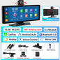 7"/10.26" 4K Dash Cam Wireless Carplay Android Auto 350° Rotating Lens Car DVR GPS Navigation Dashboard Video Recorder Bluetooth