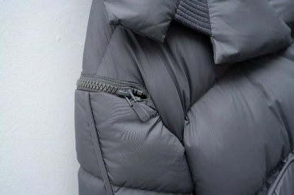 Overcoat New Fashion Women Down Jacket Winter White Duck Down High Quality Knitted Patchwork Lapel Women Down Jacket