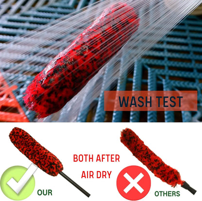 Car Wheel Detailing Brushs Bendable Wheel Woolies Auto Cleaning Tools for Car Rim Tire Washing Easily Clean Hard-To-Reach Areas