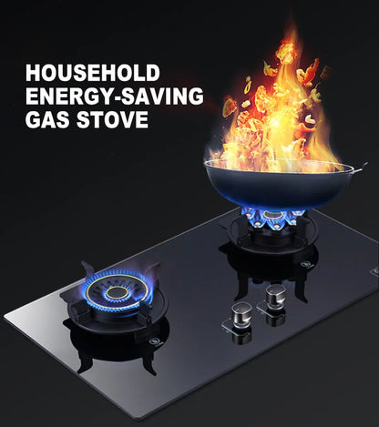 Flip Embedded Fierce Fire Stove Household Gas Burner Stove for Kitchen Cooktop Upgrade Timing Kitchen Gas Cooker Energy-saving