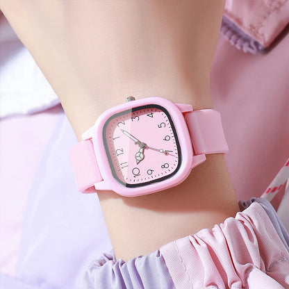 1/3/10PCS Fashion Silicone Band Women Quartz Watches Set Casual Arabic Dial Wristwatch for Girls Clock Reloj Hombre（Without Box）