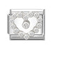 Zircon Pearl Heart Bow Candy Flower Butterfly Italian Charm Links Fit 9mm Stainless Steel Bracelet Personalized DIY Making Gifts