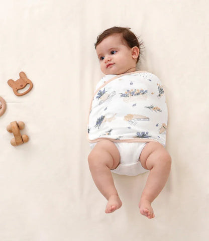 0-6 Month Cotton Baby Swaddle Wrap Anti Startle Swaddling Blanket Muslin Baby Sleeping Blanket Wrap for New Born Thin Summer