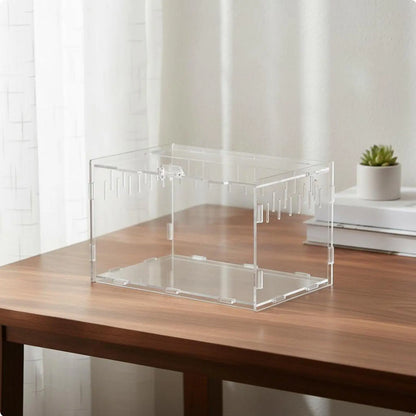 Transparent reptile enclosure, Tall, transparent, clear reptile habitat,
