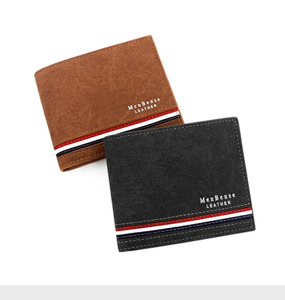 Short Men Wallets Zipper Coin Pocket Slim Card Holders Luxury Male Purses High Quality PU Leather Men's Wallet Money Clips