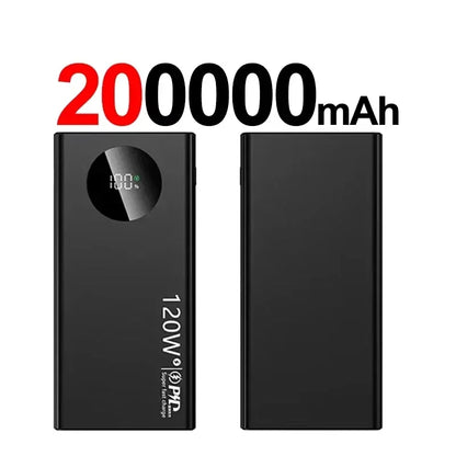 2027 Lenovo HOT CCC 500000mAh PowerBank 120W Super Fast Charging PD20W LED Digital Display Battery Suuply For iPhone17  Xiaomi