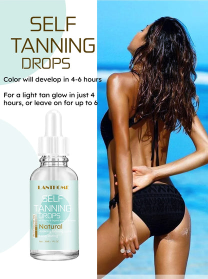 30ml Self -Tanning Drops Body Self Tanner Sunless Tanning Lotion for Natural-Looking Tanner For Body Skin Care