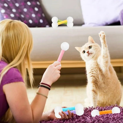 Giant Qtip Cat Toy Soft Plush Catnip Kicker Interactive Kick Stick for Kitten Cats Pet Play Toy Self Play Hunting for Kittens