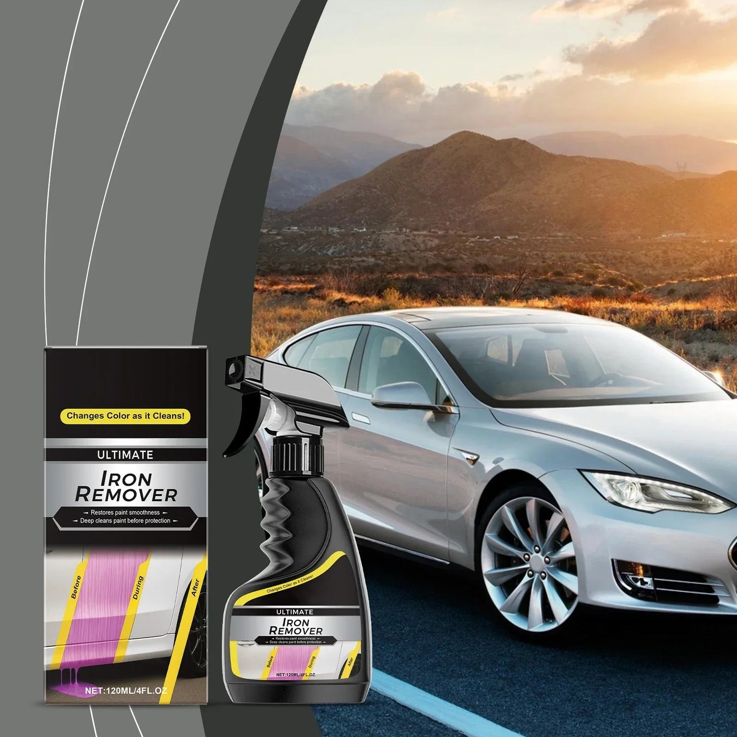 HS68-Car Rust Remover Quick Remover  Exhaust Pipe Rust Removal Spray Cleaning Metal Iron Powder Old Cars To New