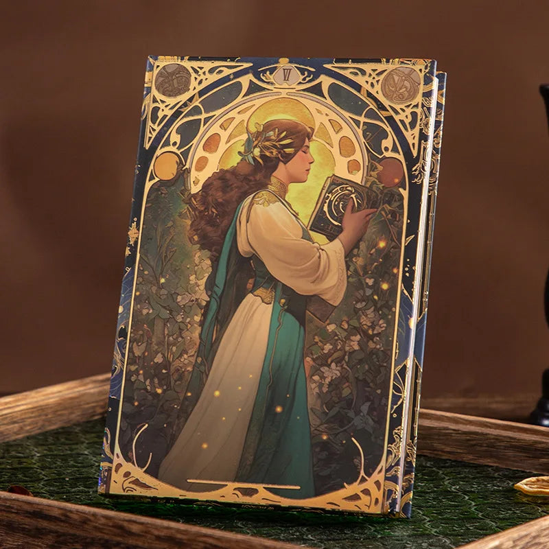 Renaissance A5 Notebook,Oil Painting Hardcover Illustrations,Full-Color Handbook,128 Sheets/Book,100GSM,Professional Handbook