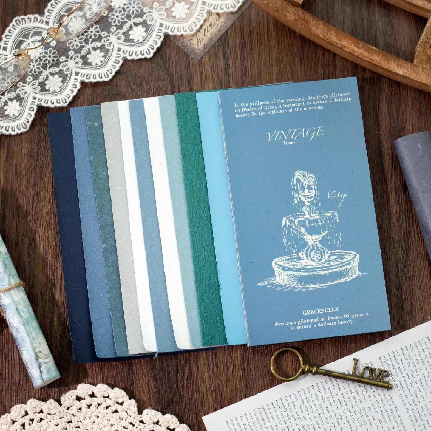 30pcs/lot Memo Pads Material Paper The Barren Dream Junk Journal diary Scrapbooking Cards Background Decoration Paper