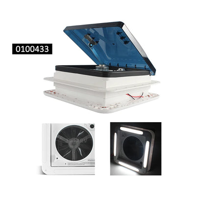 TYTXRV Caravan Accessories 11'' 12V CE RV Roof Vent Fan Manual Lifting Skylight Exhaust Fan for Camper Motorhome Travel Trailer