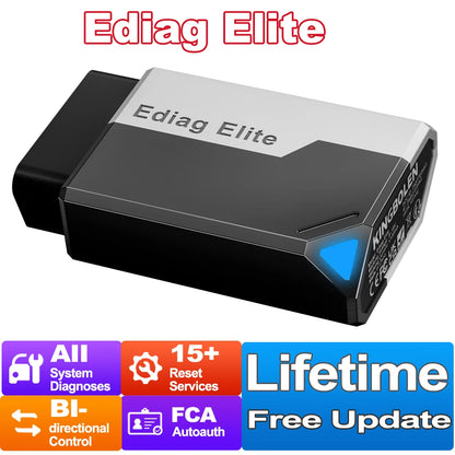 KINGBOLEN Ediag Elite All system 10+ Reset OBD2 Scanner FCA CAN FD Bidirectional Diagnostic tool Lifetime free update PK AIOBD