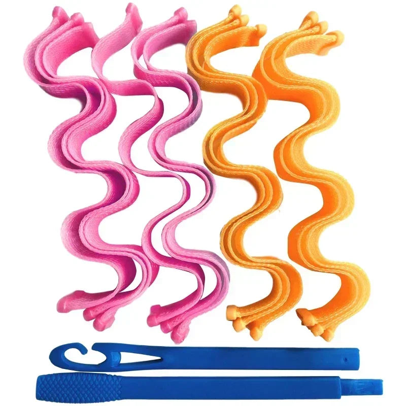 Heatless Hair Curles 10/12/18pcs No Heat Hair Rollers Volume Curles Women Hair Curlers Soft Flexirods Rolller Curling Hairs Tool