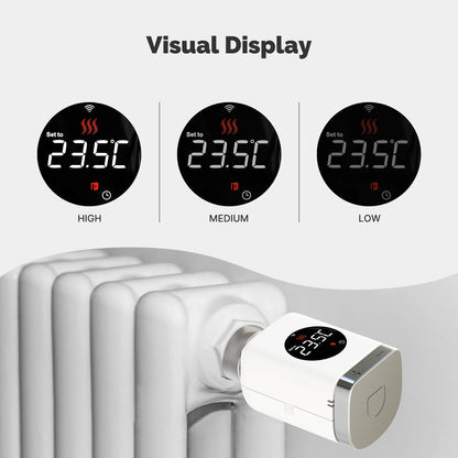 MOES Tuya Smart Wifi/ZigBee Thermostatic Radiator Valve TRV Programmable App Remote Temperature Controller with Alexa GoogleHome