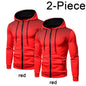 2023 Autumn and Winter New European and American Solid Color Fleece Sweater Pants Men's Casual Zipper Sports Hat Set