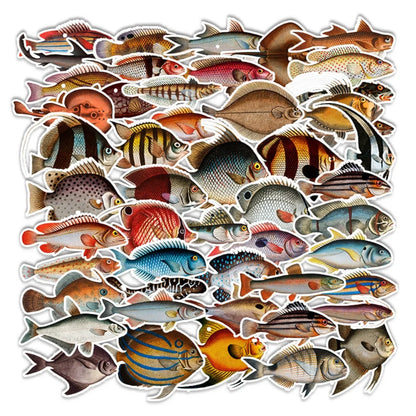 10/25/50pcs Sea Fish Ocean World Stickers Cartoon for DIY Scrapbook Stationery Water Bottle Phone Laptop Guitar Decal Toy